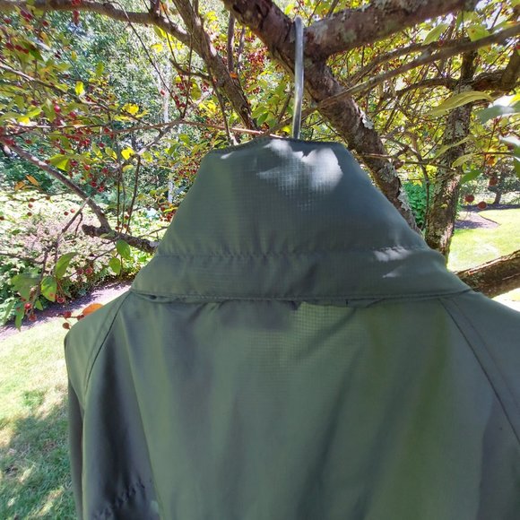 NWOT LL BEAN STOWAWAY FULL ZIP HOODED RAIN JACKET MENS XXL TALL GREEN 0 AKD6 FAB - Picture 7 of 9